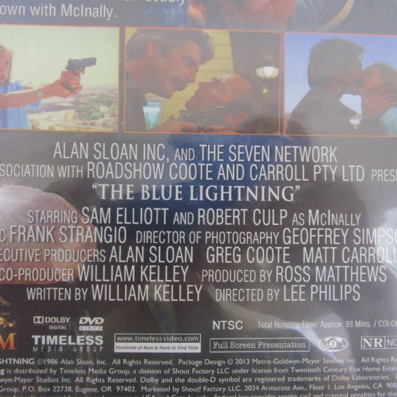 NIB The Blue Lightning - Sam Elliot, Robert Culp Rebecca Gilling - Picture 6 of 10